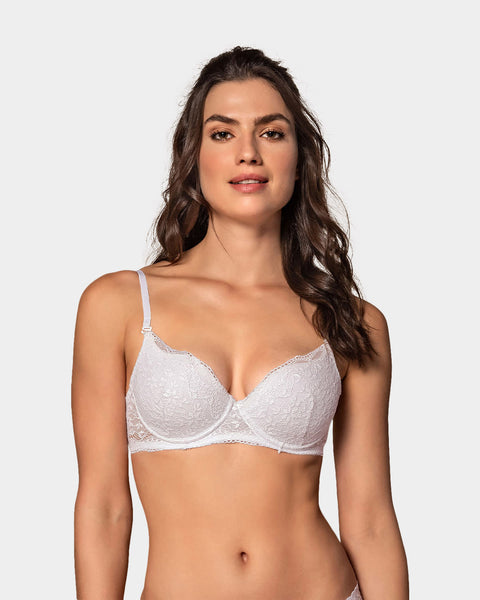 Brasier de realce suave en encaje con cargaderas multiusos#color_000-blanco