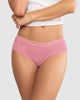 Panty hipster con encaje en cintura tiro medio#color_348-rosado