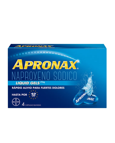 Apronax 275 mg cápsula líquida naproxeno sódico caja x 4 cápsulas#color_sin-color
