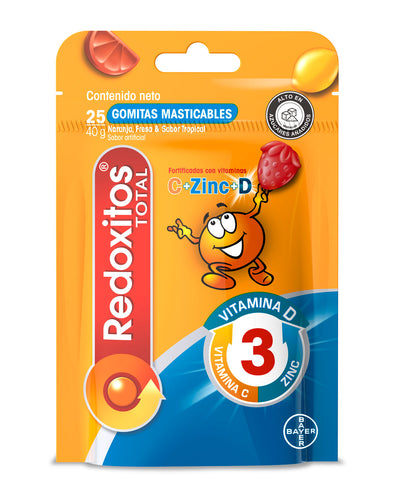 Redoxitos® Total Vitaminas C + D + Zinc Bolsa x 25 gomas#color_sin-color