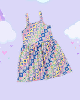 Vestido tiritas para niña#color_145-estampado-flor-colores