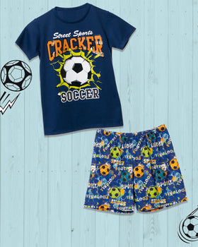 Pijama niño corta cracker soccer cool & dry#color_547-azul