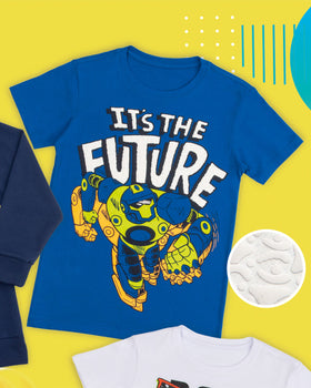 Camiseta manga corta niño this is the future#color_547-azul