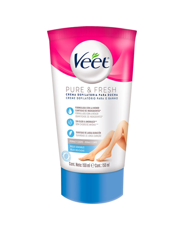 Veet® crema depilatoria corporal para ducha x 150ml para pieles sensibles#color_sin-color