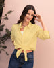 Blusa manga larga oversize con perilla funcional#color_106-amarillo