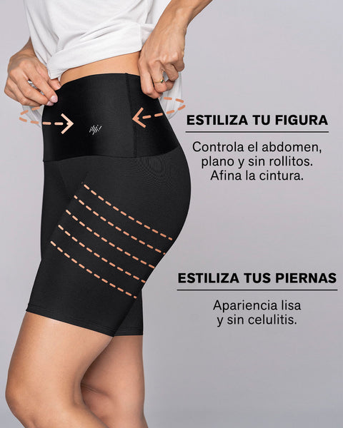 Short ciclista tiro alto con control de abdomen y muslos y tecnología copper#all_variants