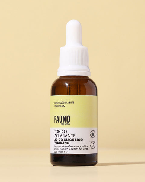 Fauno tónico aclarante ácido glicólico y banano 30ml#color_aclarante
