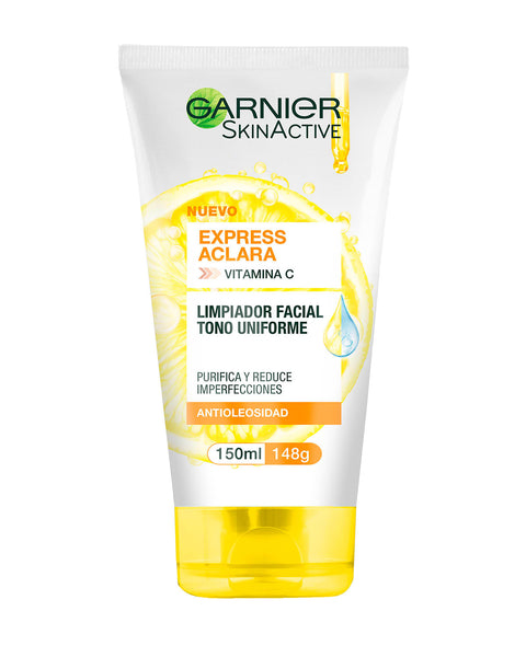 Limpiador facial tipo gel tono uniforme garnier skin active#color_sin-color