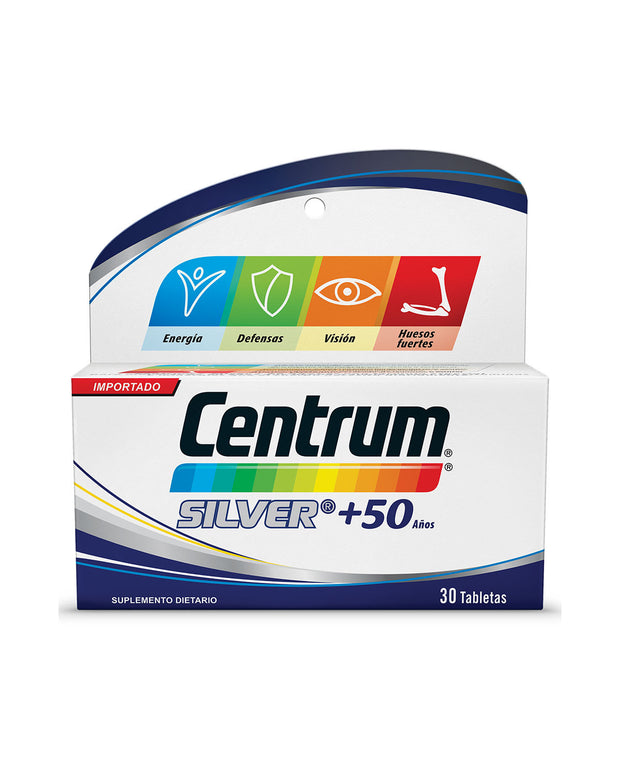 Centrum silver + 50  años energía y defensas x 30 tabs
