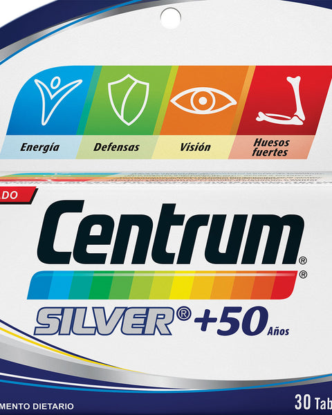 Centrum silver + 50  años energía y defensas x 30 tabs#color_silver