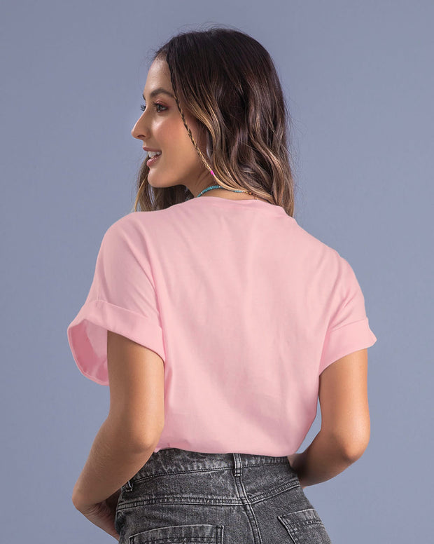 Camiseta con cuello redondo