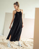 Vestido largo con abertura lateral#color_700-negro