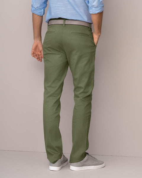 Pantalón texas silueta semi ajustada#color_172-verde-oscuro