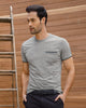 Camiseta manga corta con puños tejidos#color_717-gris-jaspe