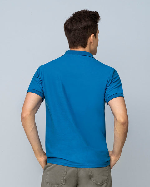 Camiseta tipo polo con bordado en frente#color_169-azul