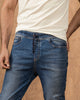 Pantalón jogger para hombre con elástico en cintura y tobillos#color_141-indigo