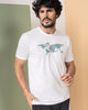 Camiseta manga corta con estampado localizado y cuello redondo#color_038-blanco