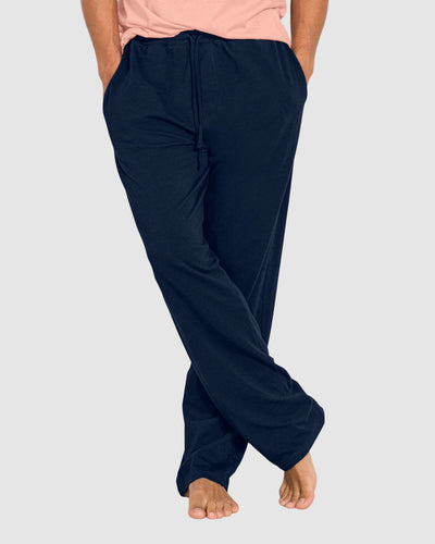 Pantalón largo con elástico en cintura#color_024-azul-oscuro