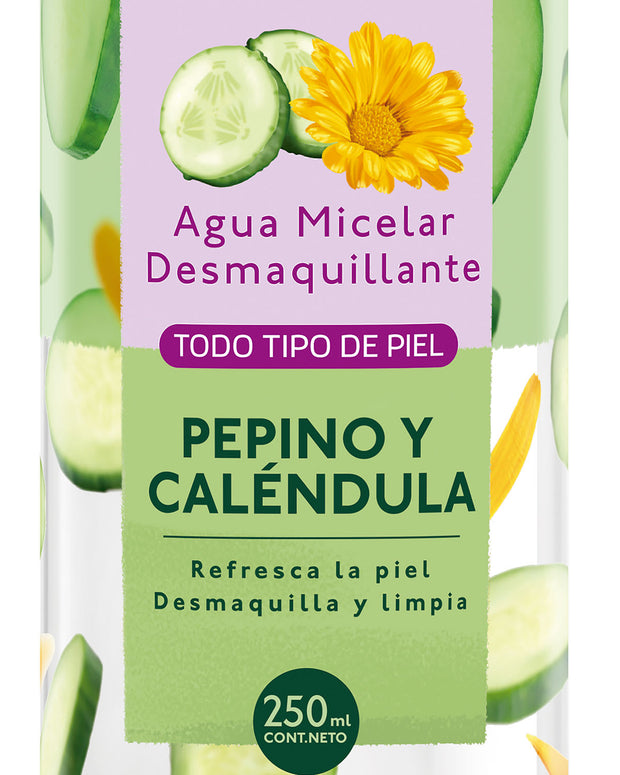 Agua micelar desmaquillante de pepino y caléndula x 250 ml#color_pepino-y-calendula