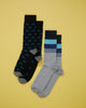 Calcetines casuales x 2 masculino pointt#color_s02-surtido-negro-gris