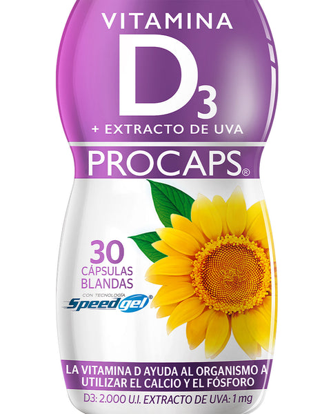 Vit d3 + extracto de uva frasco x30 cápsulas líquidas#color_sin-color