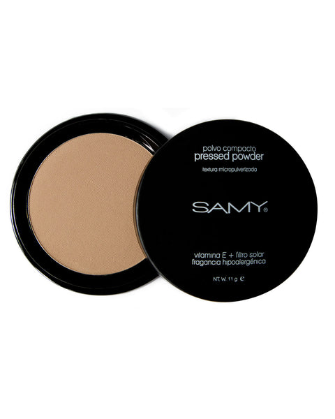 Polvo compacto sin espejo samy # 06. canela#color_003-almendra